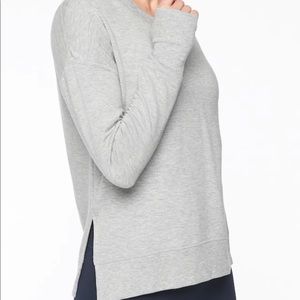 Athleta Coaster Lux Sweatshirt Charcoal size Small